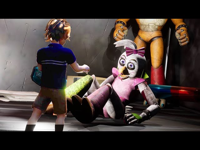 Gregory Jumpscares Chica And Destroy Her - FNAF Security Breach