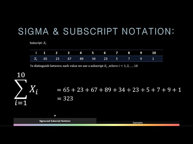 Understanding Sigma and Subscript Notation | INTRODUCTION TO STATISTICS [STAT130]
