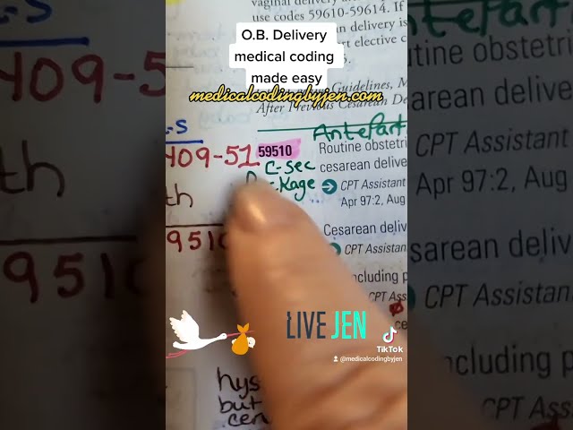 How to code OB delivery medical coding certification exam example tip hack AAPC NHA AHIMA