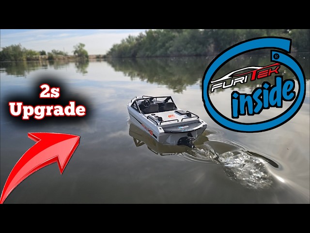 TX693 Mini Brushless RC Jet Boat Brushless Upgrade. Furitek Lizard Pro ESC powered with 2s lipo.