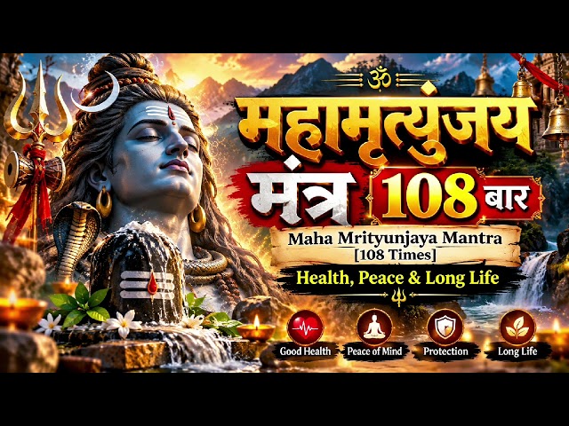 🔱 महामृत्युंजय मंत्र 108 बार | Maha Mrityunjaya Mantra 108 Times | Health, Peace & Long Life 🙏