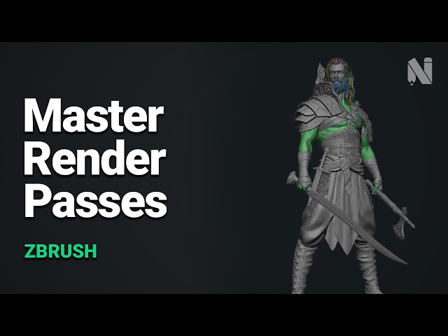 ZBrush Render Passes: Posing, Clown Pass, AO & Depth for Photoshop