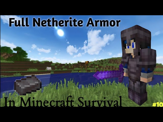 I made Full Netehrite Armor and Tools in Minecraft Survival in Java Edition Ep-10 