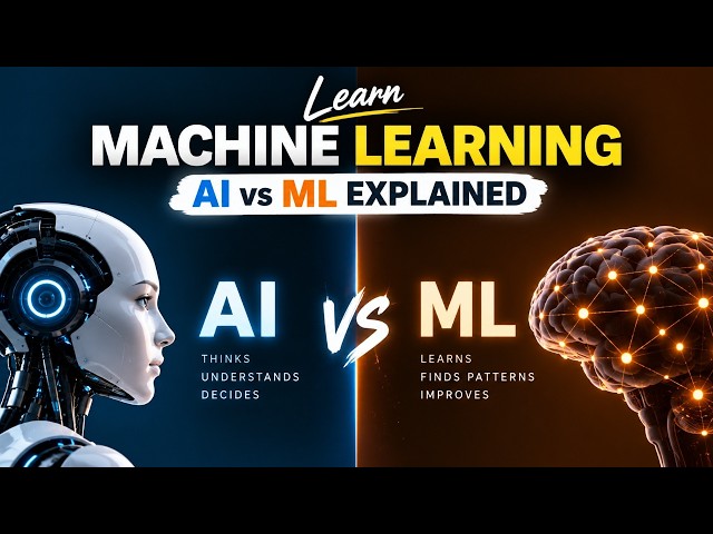 Learn Machine Learning: AI vs ML Explained Class 1