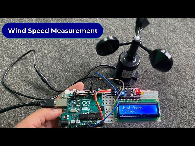 Wind Speed Meter with Anemometer with NPN Pulse Output & Arduino