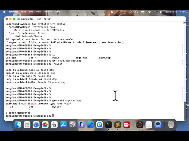 CS 2444 07: Example 0: Testing Car functions