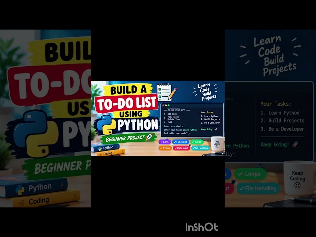 Build a To-Do List App in Python #python #coding #shorts
