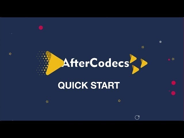 AfterCodecs Quick Start Tutorial