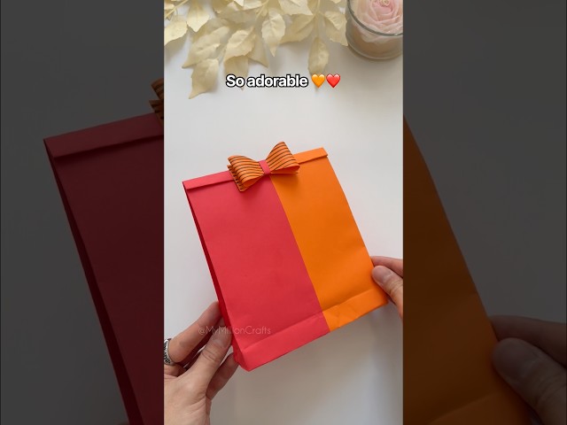 This changed my gift game ❤️🧡 Easy & Cute Craft Idea #diy #craft #papercraft