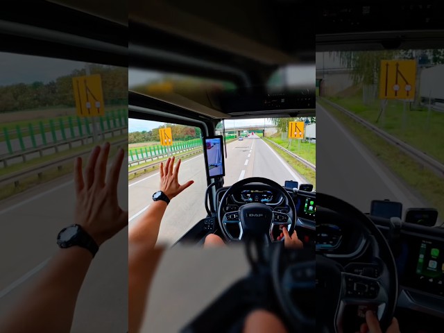 The truck driver often pulls into a store and then back onto the highway, and sometimes it is not
