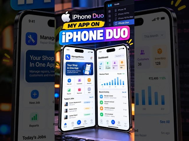 My App on the New iPhone Duo Simulator 🤯 | Foldable iPhone App Test