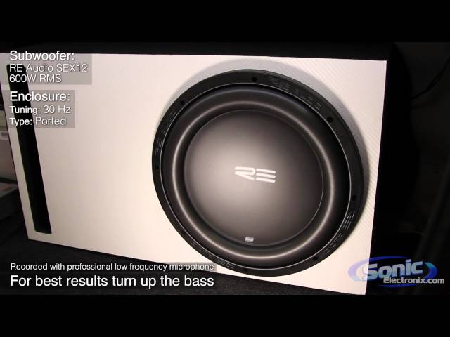 RE Audio 12" SEX Subwoofer Bass Demo | SEX12D4 in a Custom Ported box