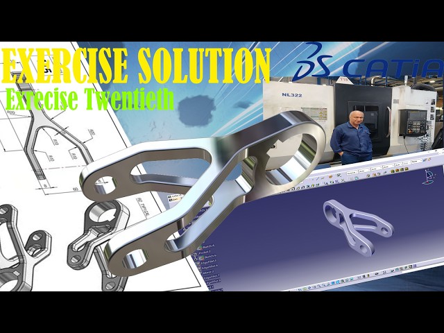 CATIA Exercise 20 | Solid Combine, Pocket & Fillet | Fast Part Modeling Tutorial