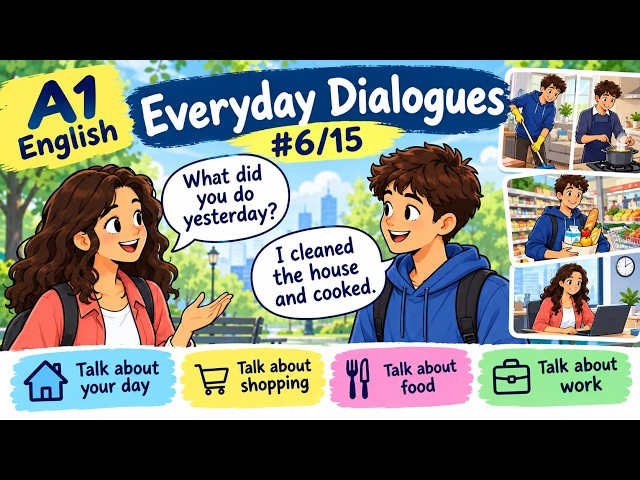 15 Days Slow Dialogues for Beginners. Day 6 - Level A1