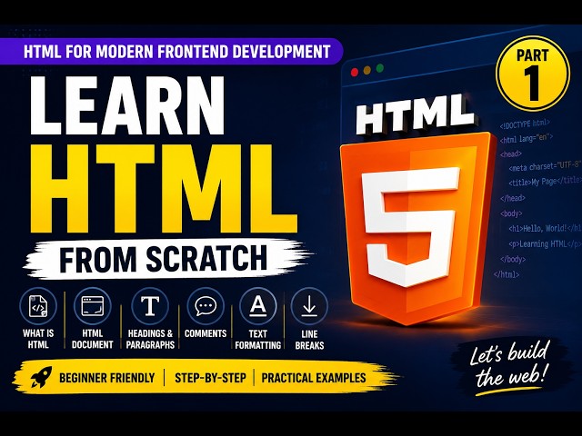 HTML Tutorial for Beginners | HTML Fundamentals & Document Structure #1