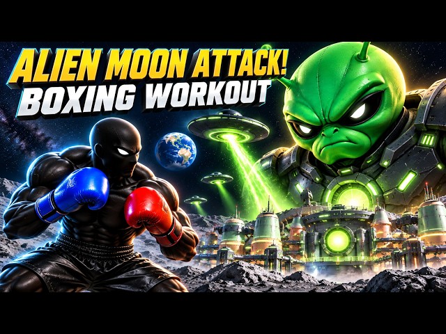 🛸 ESCAPE THE ALIEN MOON BASE! 🥊 Interactive Boxing Workout | Rhythm Game & Immersive Warm Up