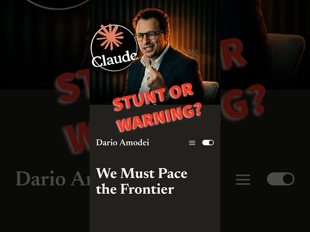 Dario Amodei Says Slow Down AI: Genuine Safety Risk or Massive Moat?