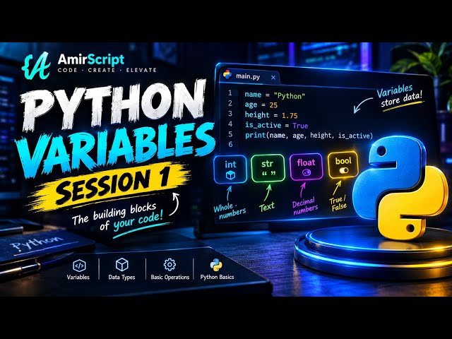 Python for Absolute Beginners - Lesson 1: Variables & Input (Full Course 2026)🚀
