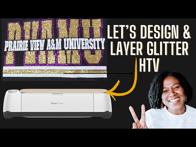How to Layer Glitter HTV with Cricut | Design, Cut, Weed & Press a Shirt - Part 2
