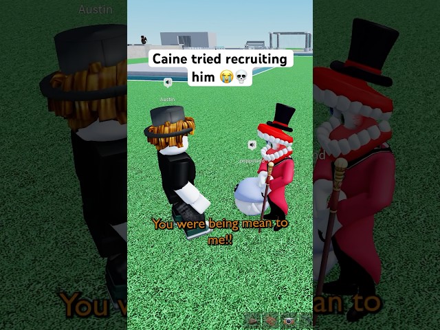 CAINE TRIED RECRUITING HIM 😭💀 #roblox #micup #tadc