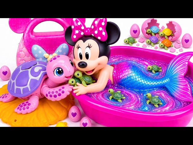 Minnie Mouse 2026🎀 Set Unboxing Mermaid Turtle Pool & Surprise Egg Adventure Disney ASMR