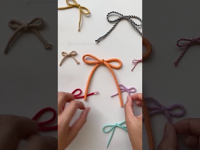 make this easy bowtie in less than 2 minues #macrametutorial #beginners #macrame #bowtie #craftygirl