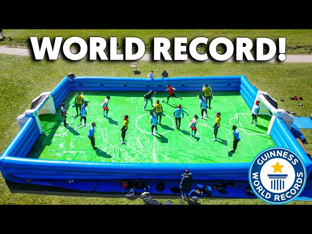 NEW WORLD RECORD SLIP ‘N’ SLIDE FOOTBALL MATCH ⚽️💦