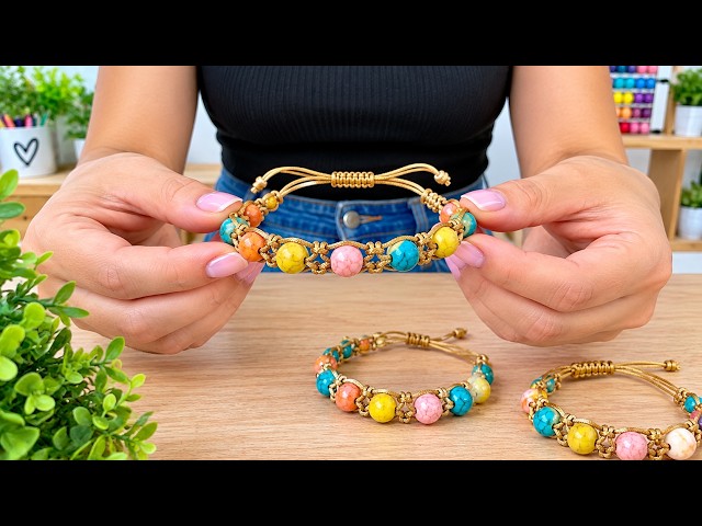 🌈 ¿Principiante en Macramé? Haz Esta Pulsera con Nudo Alondra | Tutorial DIY