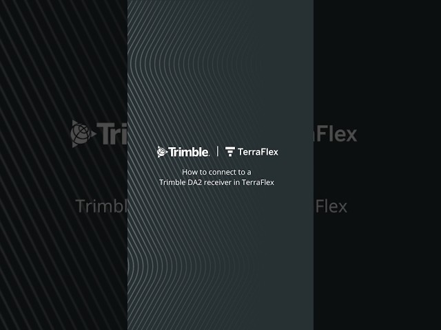 Trimble TerraFlex Tutorial | How to connect to a Trimble DA2 receiver in TerraFlex