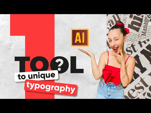 HOW TO MAKE UNIQUE TYPOGRAPHY USING ONE TOOL IN ADOBE ILLUSTRATOR