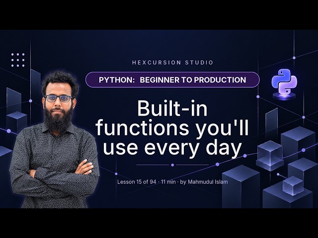 Built-in functions you'll use every day | Python 15/94