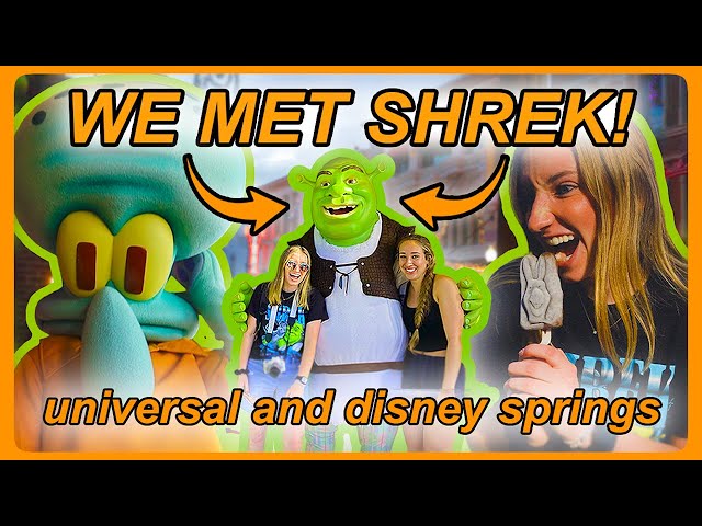 We met SHREK & SQUIDWARD in Florida | Universal Studios, Disney Springs, and HILARIOUS FAILS!