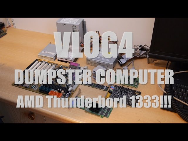 Computer Vlog4: Parting out a Dumpster PC, Abit KT7A Raid, AMD Thunderbird 1333mhz CPU!!