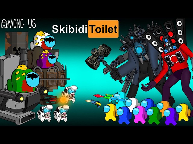 어몽어스 Mini Crewmate SKIBIDI TOILET VS TITAN SPEAKERMAN & TITAN CAMERAMAN | FUNNY AMONG US ANIMATION