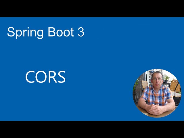 Spring Boot 3.0.0 Tutorial - CORS