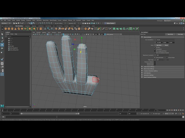 Maya Tutorials- Low Poly Hand Pt. 2