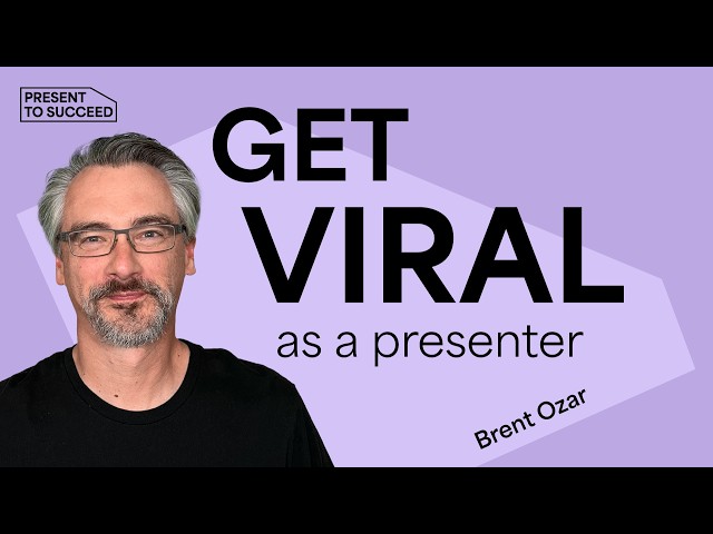 Your Technical Demo Is Forgettable. Here's How to Fix IT | Brent Ozar PtS 2024