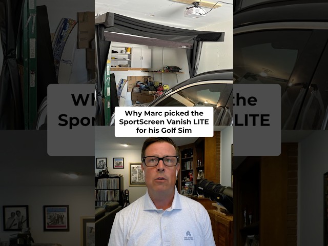 Retractable golf simulator for your garage! (SportScreen Vanish LITE)