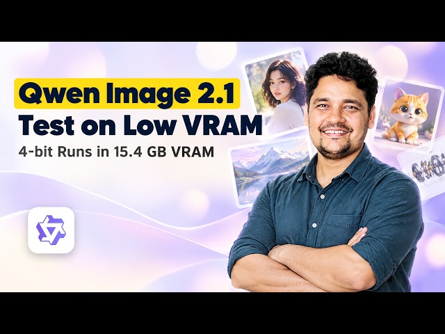 Qwen Image 2.1 Low VRAM Test: 4-bit Runs Under 16 GB of RAM