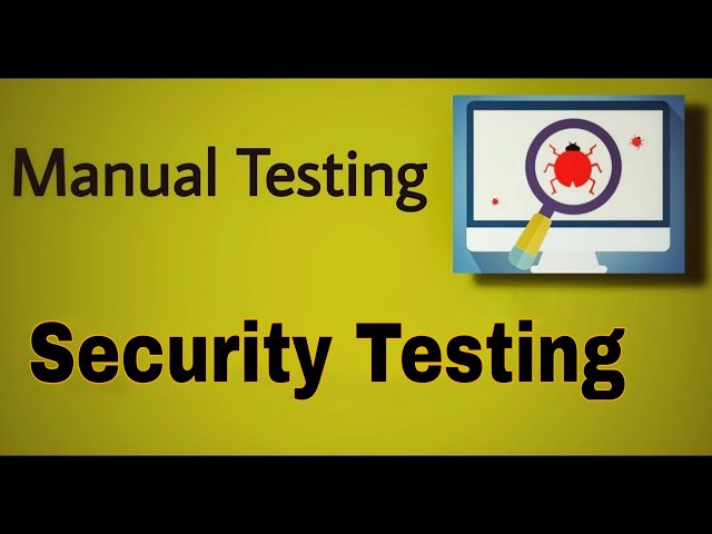 Manual Testing - 23:  Security Testing Overview