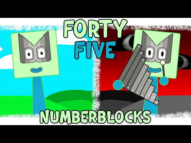 My Sprunki OC: Forty Five (from Numberblocks)