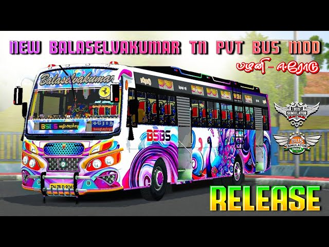 BALASELVAKUMAR Tn Pvt Bus Mod Livery|Released|Download Bussid|Bussin #rsgamingupdates#bussid#bussin