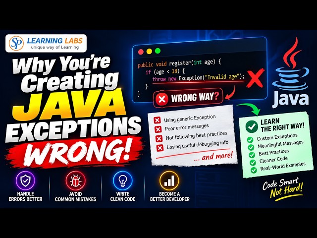 Why You're Creating Java Exceptions WRONG!