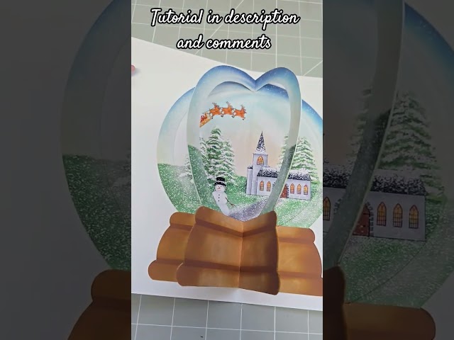 3D snow globe Christmas card #christmas #snowglobe
