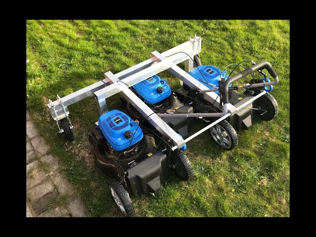 MonsterMower -Triple lawn mower test.