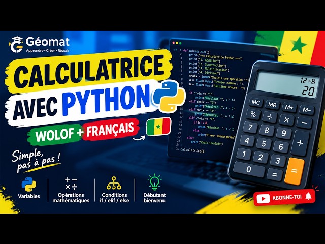 J’ai créé une calculatrice avec Python 😱🐍 | Tuto en Wolof 🇸🇳