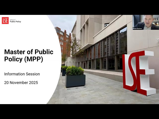 Master of Public Policy (MPP) - 9 month programme for policy professionals - Information session