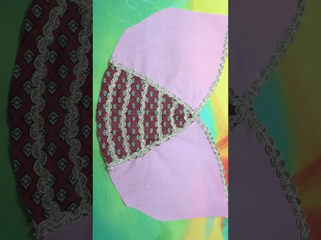 Beautiful sleeves design cutting and stitching #sewing #shortsfeed