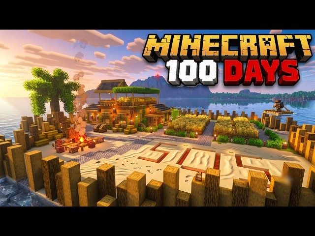 100 Days Stranded on a Lonely Island in Minecraft Survival