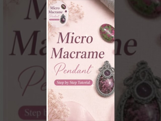 DIY Easy Micro Macramé Boho Pendant ✨| Micro Macrame Tutorial #diy #macrameaccessories